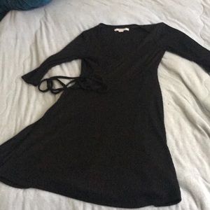 Black wrap dress
